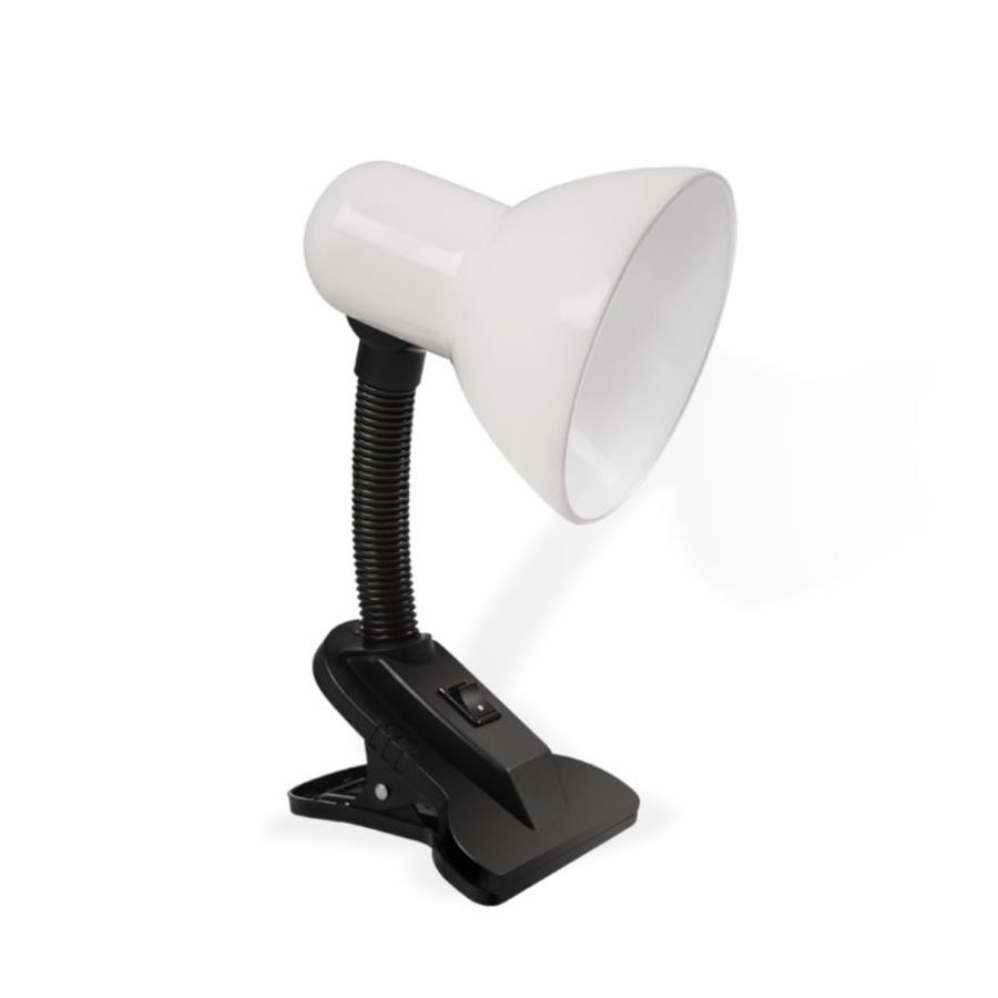 Acrobacia Encantada de conocerte Aparador Luminária de Mesa Clip Light Orientável com Garra Branca TA002/03X Hugy  super descolada, com base n