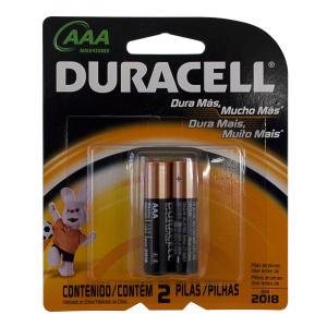 Pilha Alcalina Palito AAA - 2 Pc - Duracell