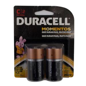 Pilha Alcalina Media C - 2 Pc - Duracell