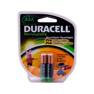 Pilha Palito Recarregável AAA - 2 Pc - Duracell