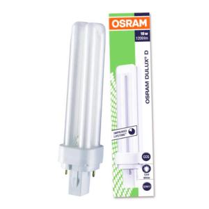 Lâmpada Fluorescente Compacta DULUX D 18W Branca 840 2 Pinos - Osram