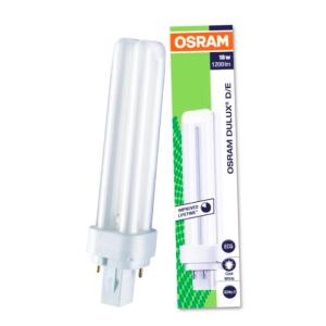 Lâmpada Fluorescente Compacta DULUX D/E 18W Branca 840 4 Pinos - Osram