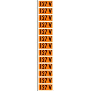 Placa de Sinalização Plástico 3,6x1,5cm 127V 13 und PS134 - Encartale
