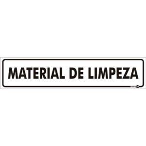 Placa de Sinalização Plástico 6,5x30cm Material de Limpeza PS451 - Encartale