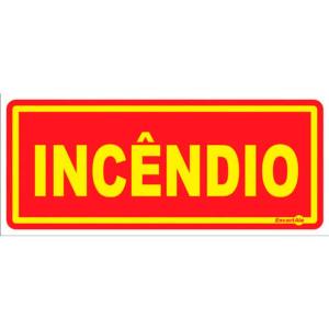 Placa Incêndio 13x30 PS121 - Encartale