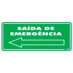 Placa Saída de Emergência 13x30 PS116 - Encartale