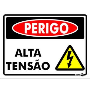 Placa Alta Tensão 15x20 PS128 - Encartale