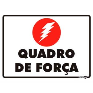 Placa de Sinalização Plástico 15x20cm Quadro de Força PS97 - Encartale