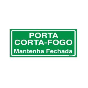 Placa de Sinalização Fotoluminescente 15x25cm Porta Corta-Fogo PS316 - Encartale