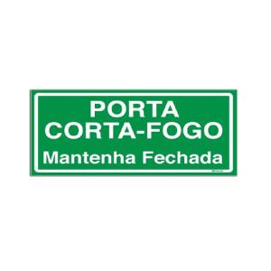 Placa de Sinalização Fotoluminescente 15x25cm Porta Corta-Fogo PS316 - Encartale