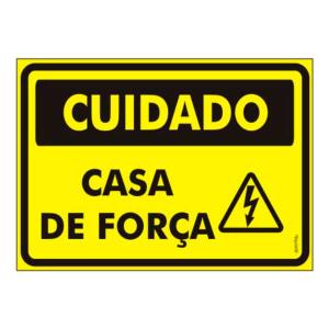 Placa de Sinalização Plástico 20x30cm Casa de Força PS423 - Encartale