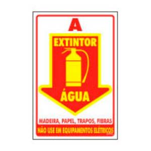 Placa Extintor Água 20x30 PS89 - Encartale