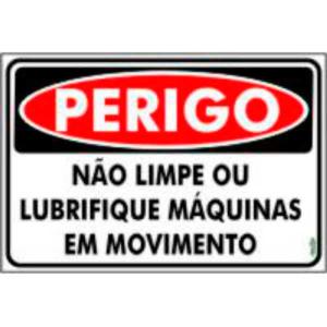 Placa Não Limpe as Máquinas em Movimento 20x30 PR5030 - Encartale