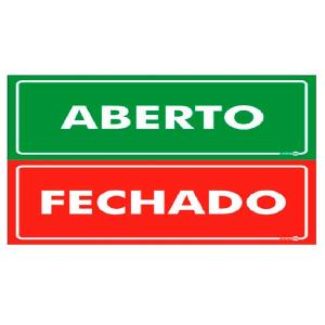 Placa Aberto/Fechado 6,5x30 PS506F - Encartale