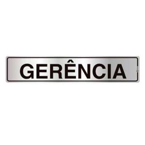 Placa de Sinalização Alumínio 05x25cm Gerência C05013 - Indika