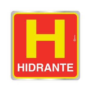 Placa de Sinalização Alumínio 16x16cm Hidrante C16017 - Indika