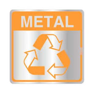 Placa de Sinalização Alumínio 16x16cm Reciclagem Metal C16032 - Indika