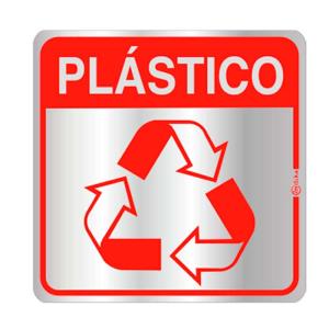 Placa de Sinalização Alumínio 16x16cm Reciclagem Plástico C16031 - Indika