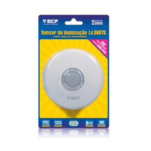 Sensor De Presença De Teto Sobrepor Com Fotocélula 360 Graus LS360TS 3 Fios - ECP