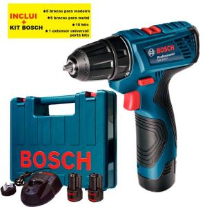 Furadeira e Parafusadeira GSR 120-LI Professional com Kit Bosch - Bosch