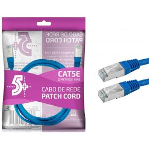 Cabo de Rede Patch Cord CAT5E FTP 2 Metros Azul - ChipSCE