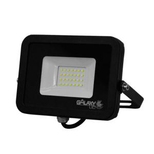 Refletor de Led 30W Slim Luz Branca 6500K IP65 Preto Bivolt - GalaxyLED