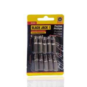 Jogo de Pontas Phillips PH1 B980 com 10 Peças - Black Jack