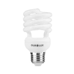 Lâmpada Eletrônica Espiral 25W 127V E27 Branca Fria 6400K - OuroLux