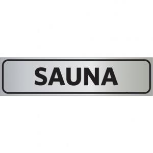 Placa de Sinalização Alumínio 05x25cm Sauna C05027 - Indika