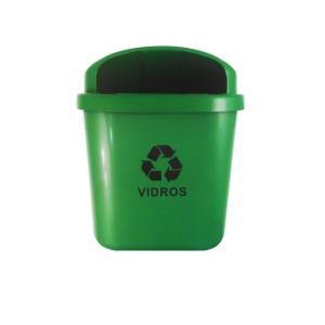 Lixeira Para Coleta Seletiva 40 Litros Verde ST3 - JSN