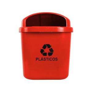 Lixeira Para Coleta Seletiva 40 Litros Vermelha ST3 - JSN