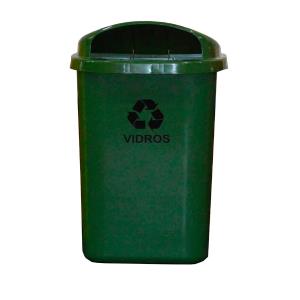 Lixeira Para Coleta Seletiva 50 Litros Verde ST6 - JSN