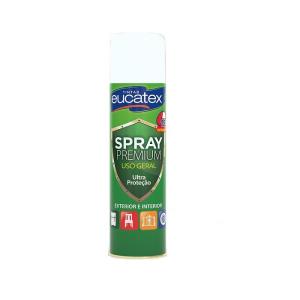 Tinta Spray Multiuso Premium Branco Brilhante 400ml - Eucatex