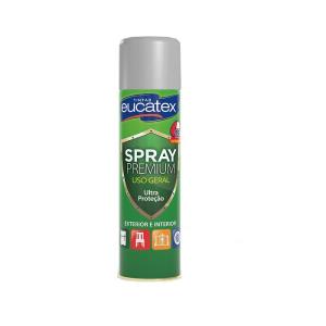 Tinta Spray Alta Temperatura Premium Alumínio 400ml - Eucatex