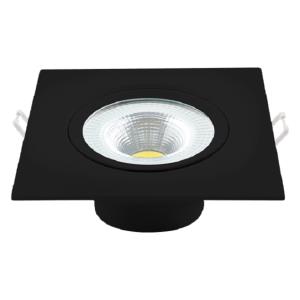 Spot de Embutir Direcionável Led 5W Quadrado Preto Branco Frio 6500K  - Avant