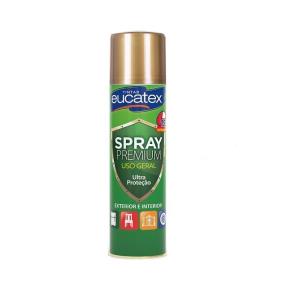 Tinta Spray Multiuso Premium Dourado 400ml - Eucatex