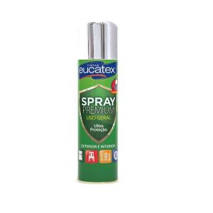 Tinta Spray Premium Metalizado Cromado 400ml - Eucatex