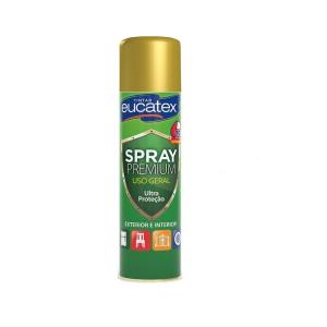 Tinta Spray Premium Metalizado Ouro 400ml - Eucatex