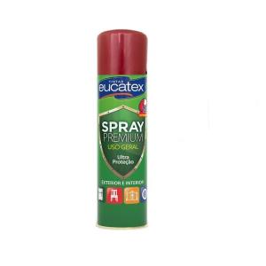Tinta Spray Premium Metalizado Vermelho 400ml - Eucatex