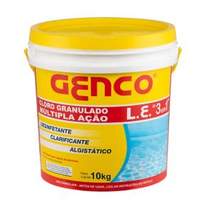 Cloro Granulado Multi Ação 3 em 1 10 kg Genco - Genco