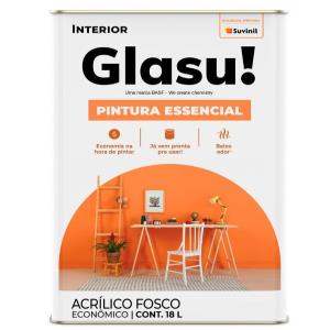 Tinta Latex Acrílico Pintura Essencial Fosco 18L Branco Neve Glasu - Suvinil