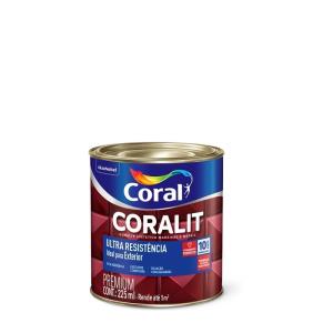 Coralit Esmalte Sintético Premium Brilhante 225ml Marrom Conhaque  - Coral