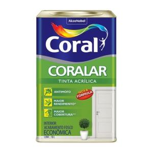 Coralar Tinta Acrílica Fosca 18L Perola  - Coral