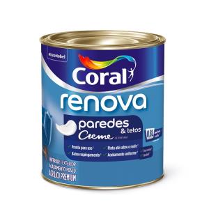 Tinta Acrílica Renova Paredes & Tetos 800ml Branco Fosco   - Coral