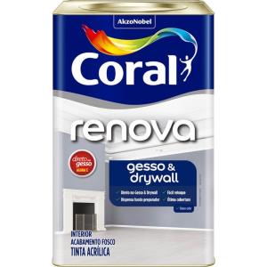 Tinta Renova Gesso & Drywall 18L Branco Neve  - Coral