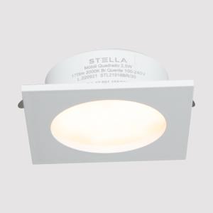 Spot de Embutir 2,5w Para Moveis Quadrado Branco 3000k  - Stella