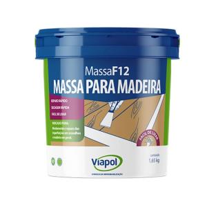 Massa Para Madeira F-12 1,650kg Branca  - Viapol