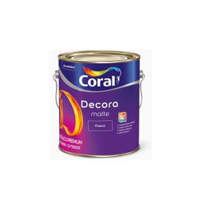 Tinta Acrílica Premium Decora Matte Acabamento Fosco Branco Interior E Exterior 3,6 Litros  - Coral