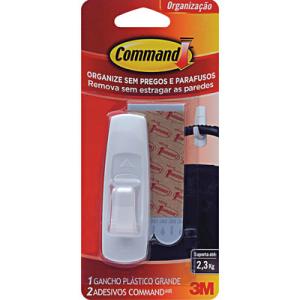 Gancho Plastico Grande Command Branco - 3M