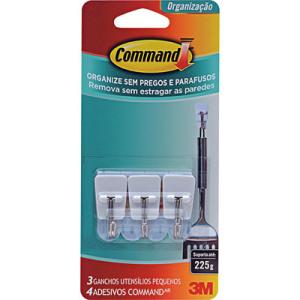 Gancho Plastico Para Utensilios Pequeno Command Branco - 3M